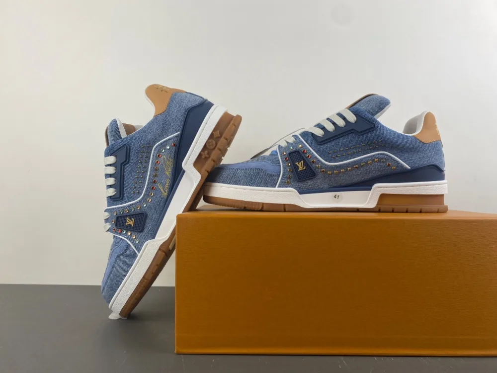 Louis Vuitton Trainer “Denim Blue White Gold Yellow Multicolour Brick” — photo 3 of 12