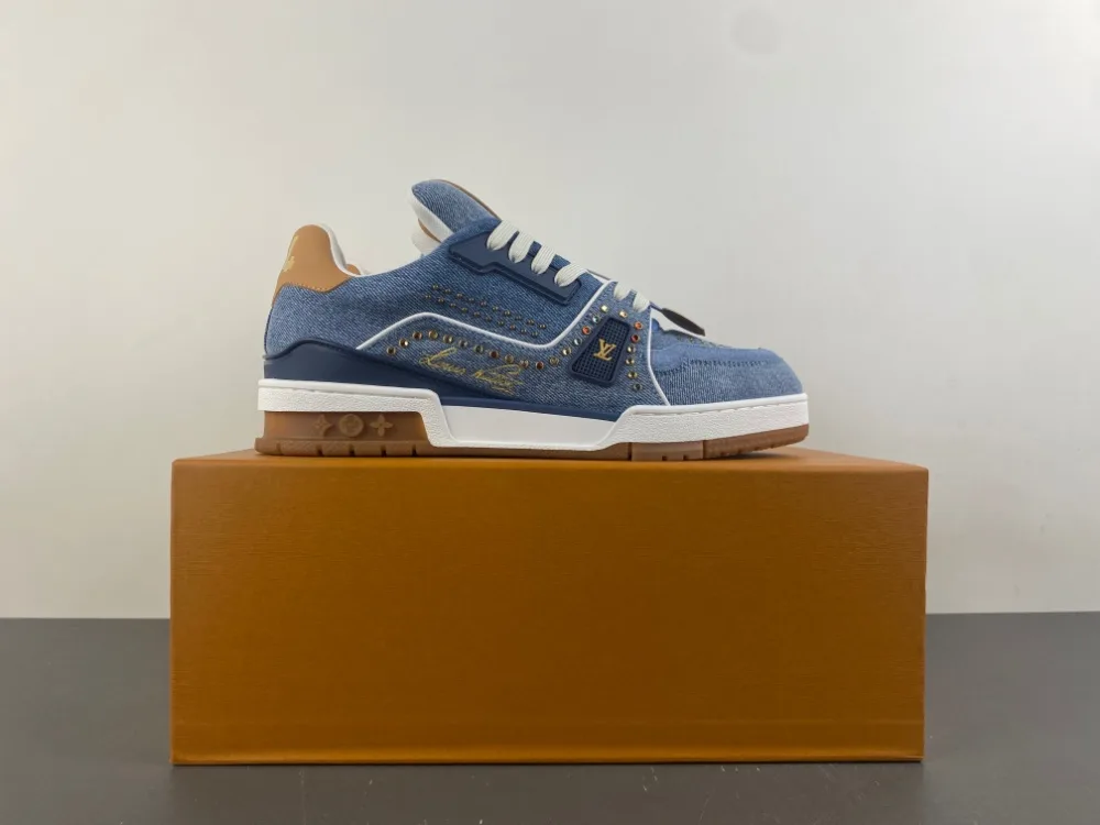 Louis Vuitton Trainer “Denim Blue White Gold Yellow Multicolour Brick” — photo 5 of 12