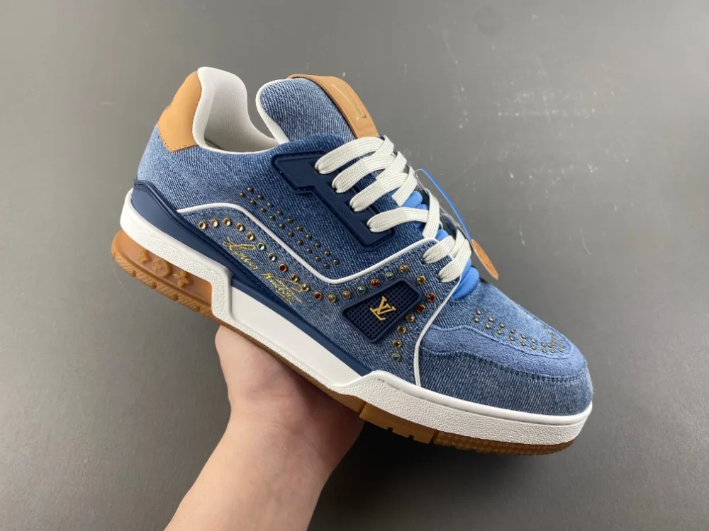 Louis Vuitton Trainer “Denim Blue White Gold Yellow Multicolour Brick” — photo 10 of 12