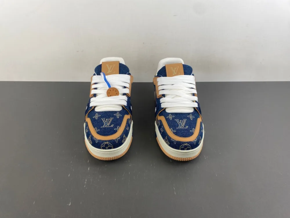 Louis Vuitton Trainer “Dark Sapphire Brown Yellow Denim” — photo 2 of 17