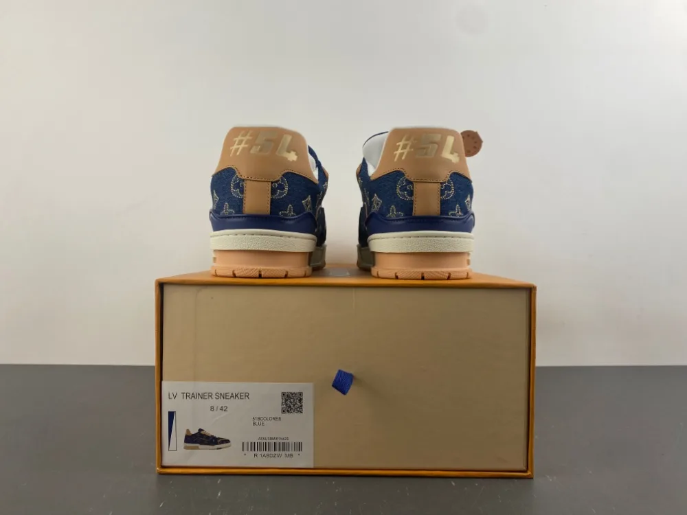 Louis Vuitton Trainer “Dark Sapphire Brown Yellow Denim” — photo 7 of 17