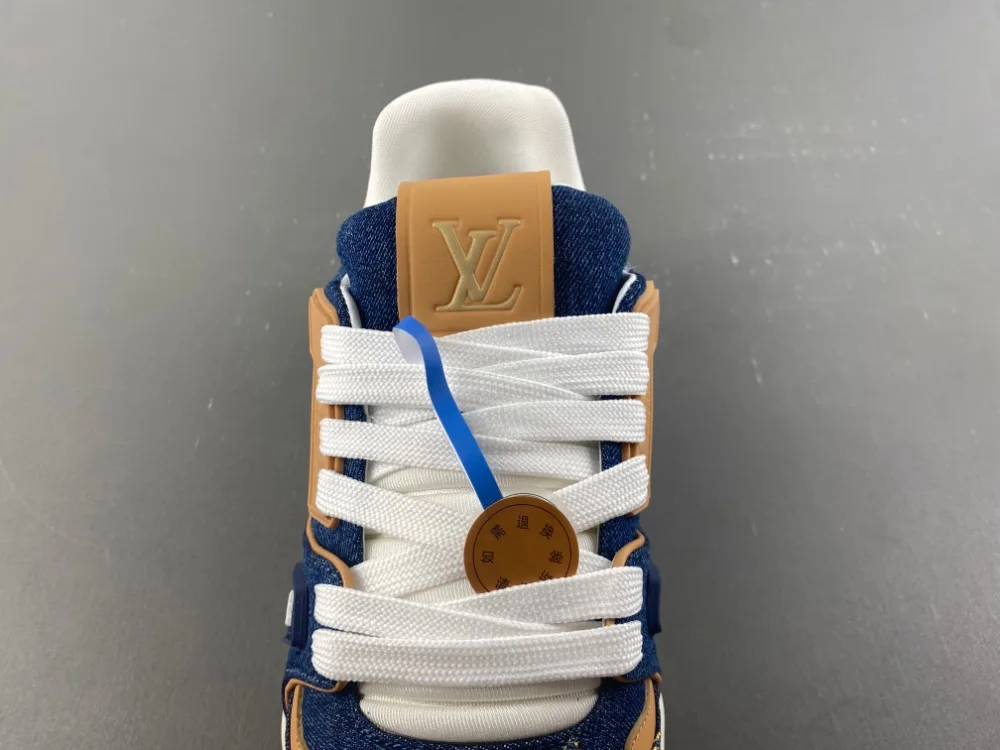 Louis Vuitton Trainer “Dark Sapphire Brown Yellow Denim” — photo 12 of 17
