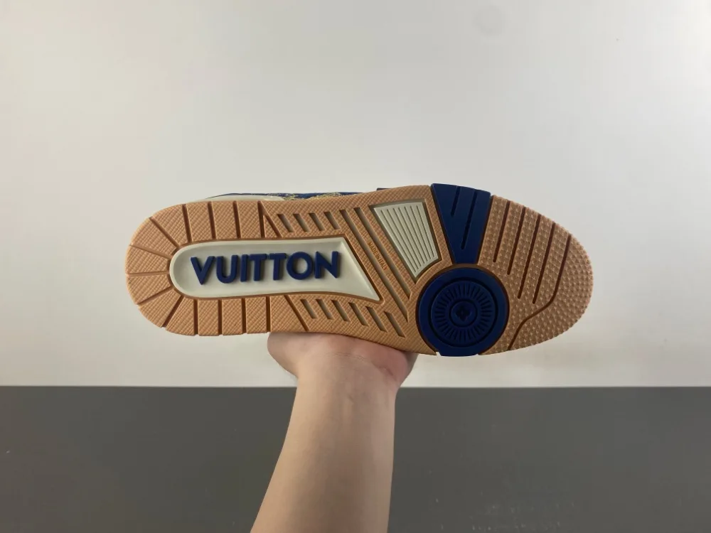Louis Vuitton Trainer “Dark Sapphire Brown Yellow Denim” — photo 15 of 17