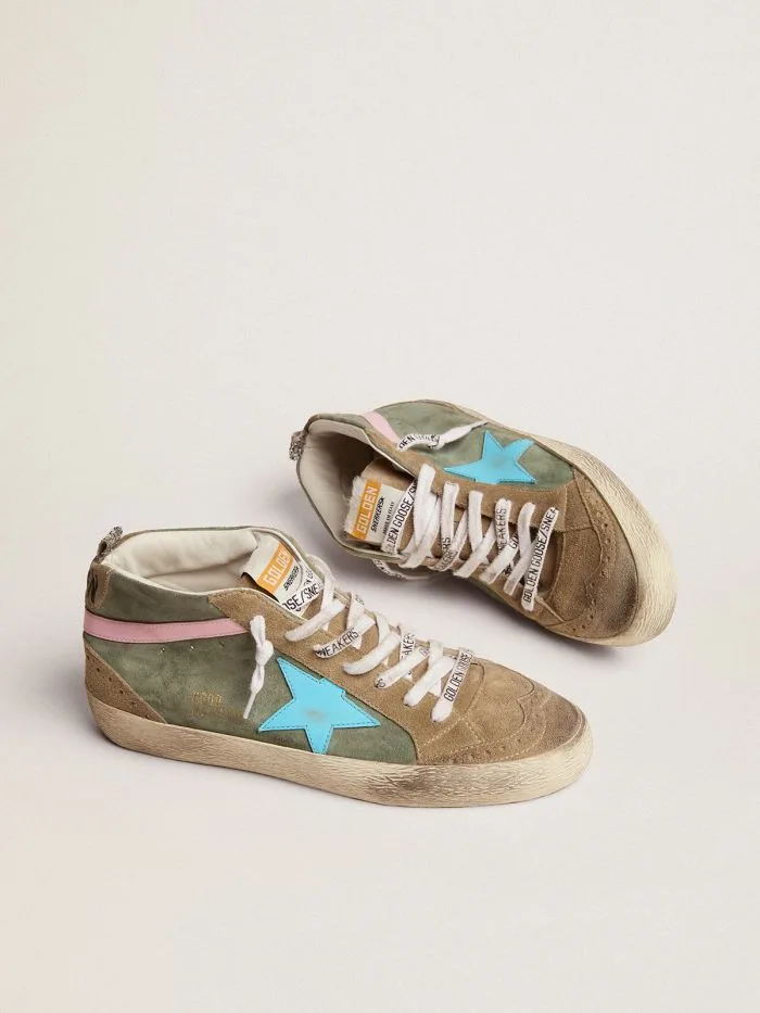 Golden Goose Mid Star LTD Sneakers “Blue Green” — photo 1 of 4