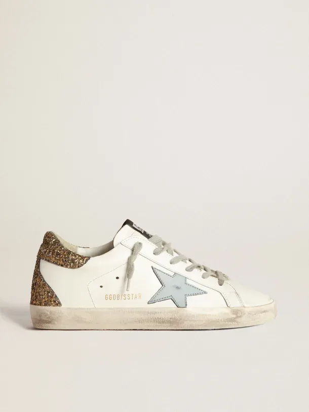 Golden Goose Super-star Sneakers “Light Blue Gold” — photo 2 of 4