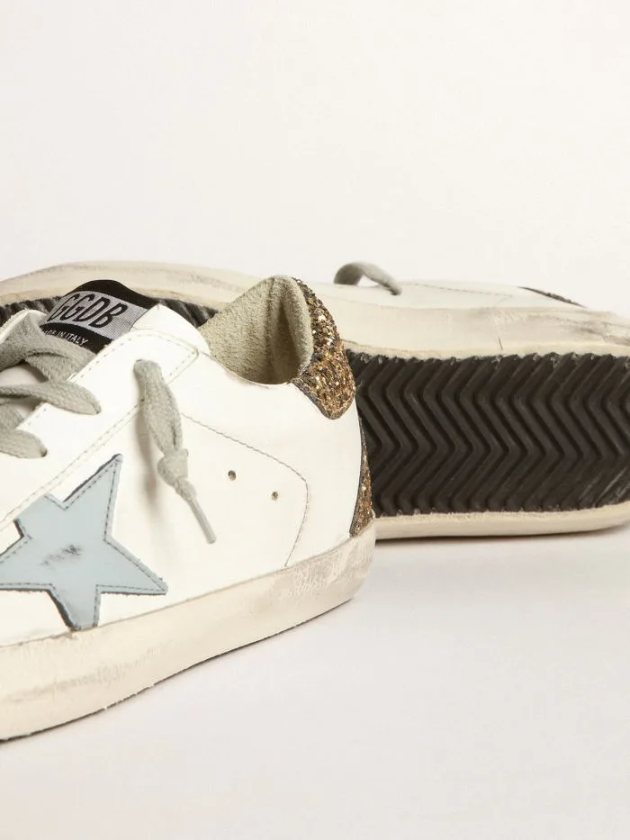 Golden Goose Super-star Sneakers “Light Blue Gold” — photo 4 of 4