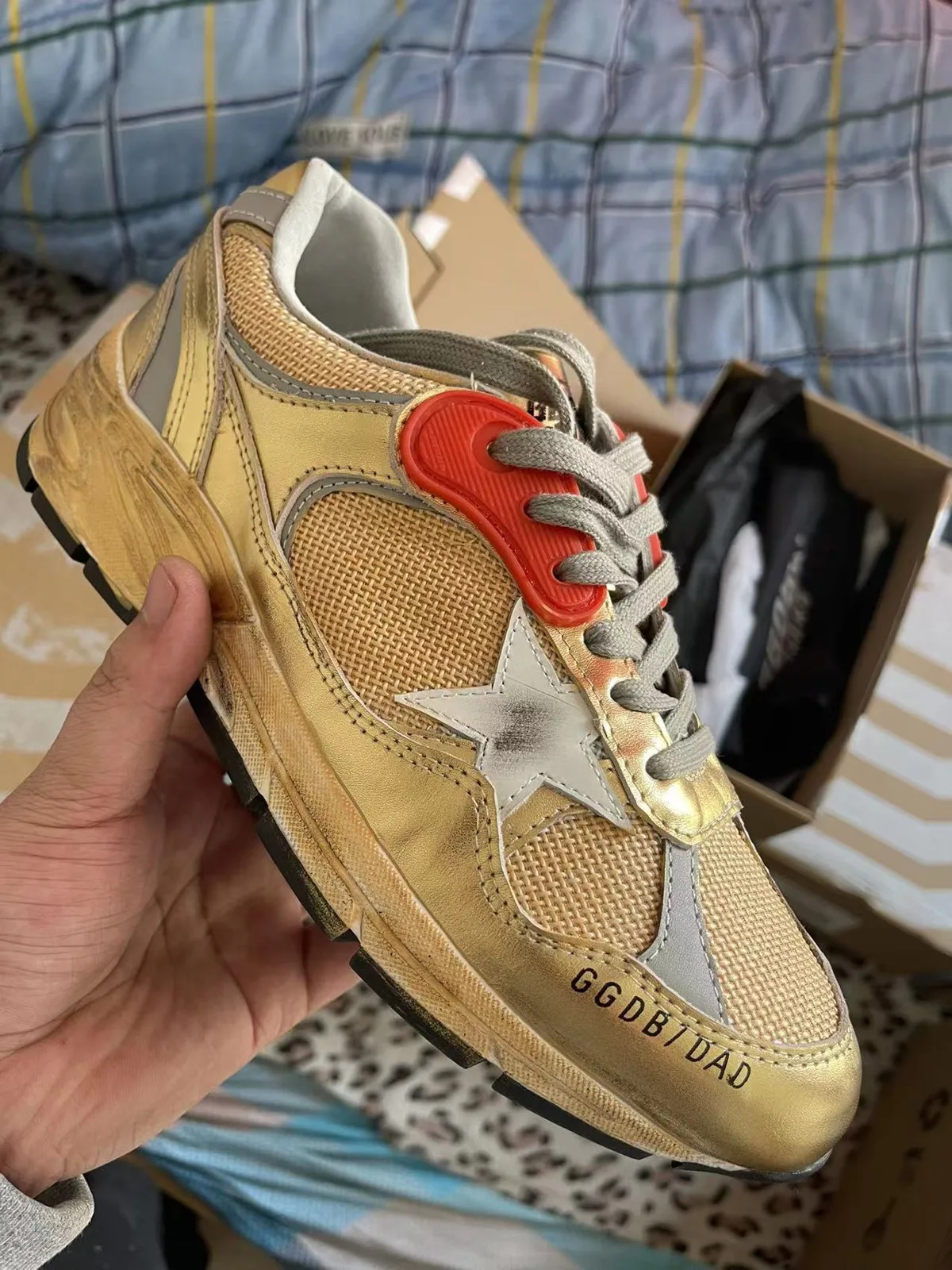 Golden Goose Gold Dad-star Sneakers “Gold” — photo 1 of 6
