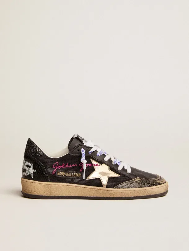 Golden Goose Black Canvas Ball Star Sneakers “Black Red” — photo 2 of 7