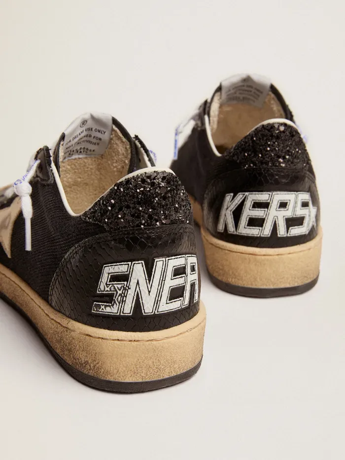 Golden Goose Black Canvas Ball Star Sneakers “Black Red” — photo 4 of 7