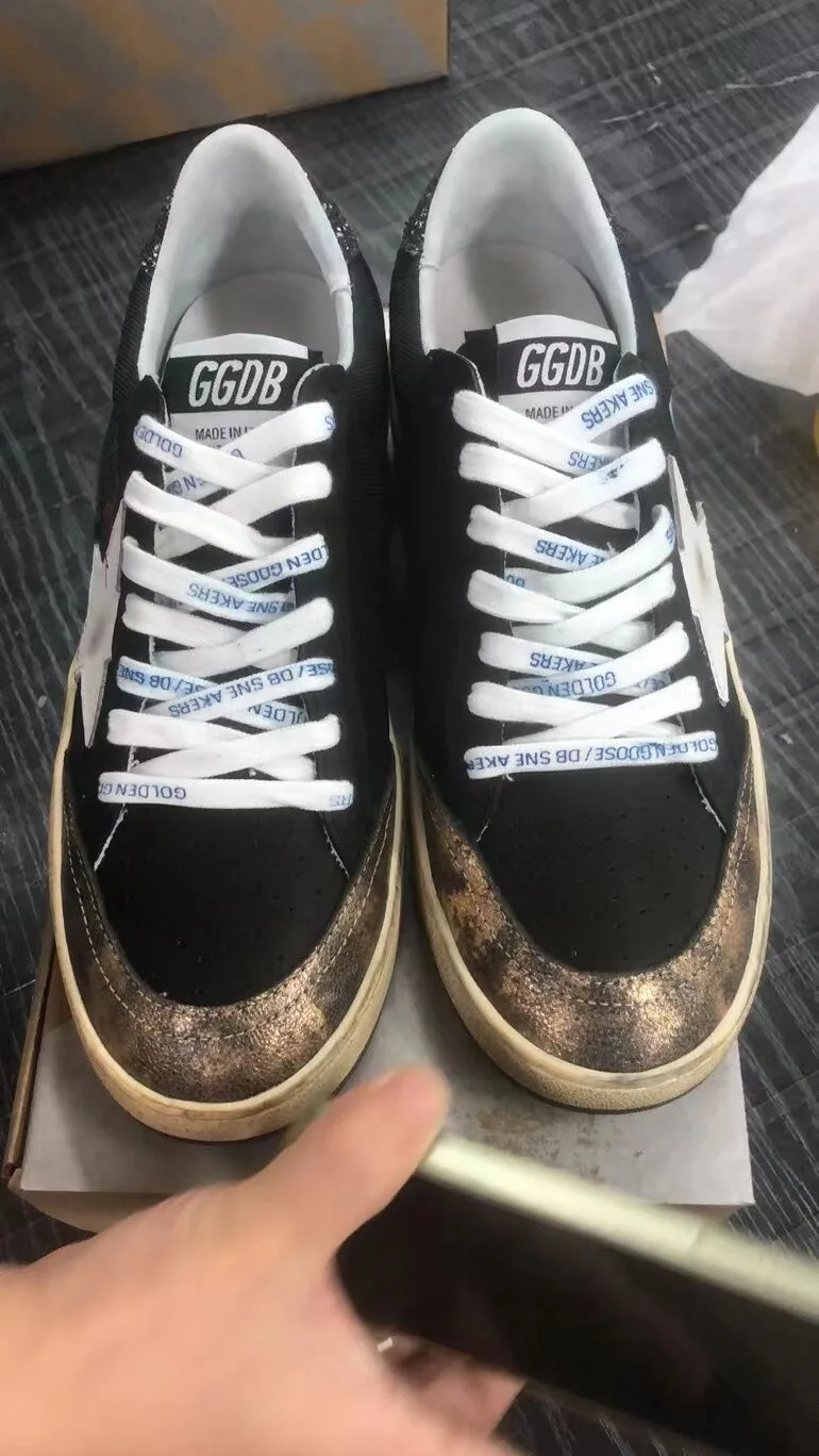 Golden Goose Black Canvas Ball Star Sneakers “Black Red” — photo 5 of 7