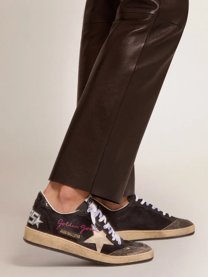Golden Goose Black Canvas Ball Star Sneakers “Black Red” — photo 6 of 7