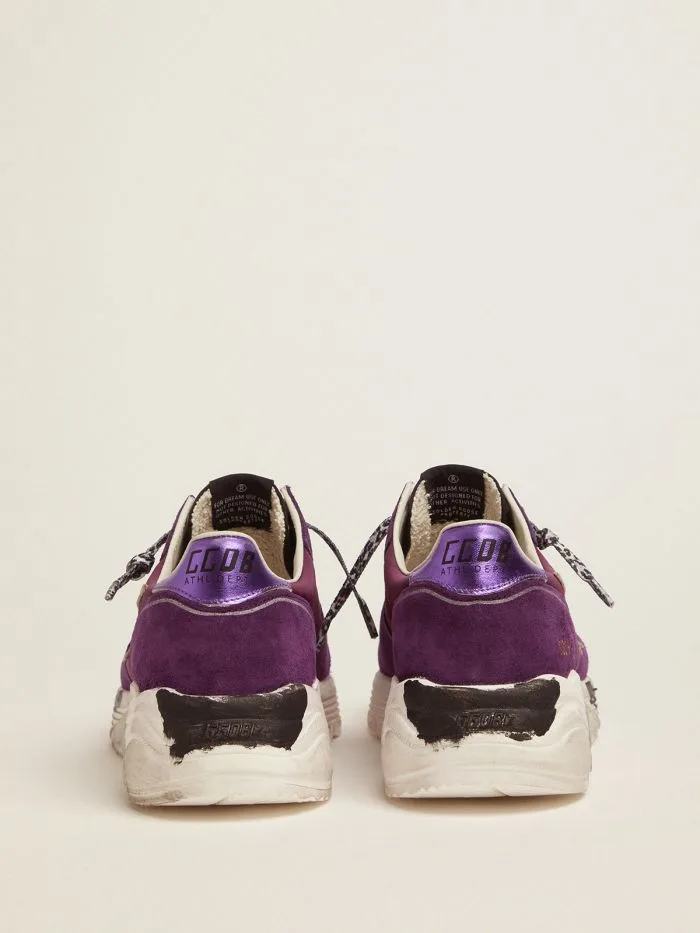 Golden Goose Suede, Leather and Mesh Running Sole Sneakers “Purple” — photo 3 of 4