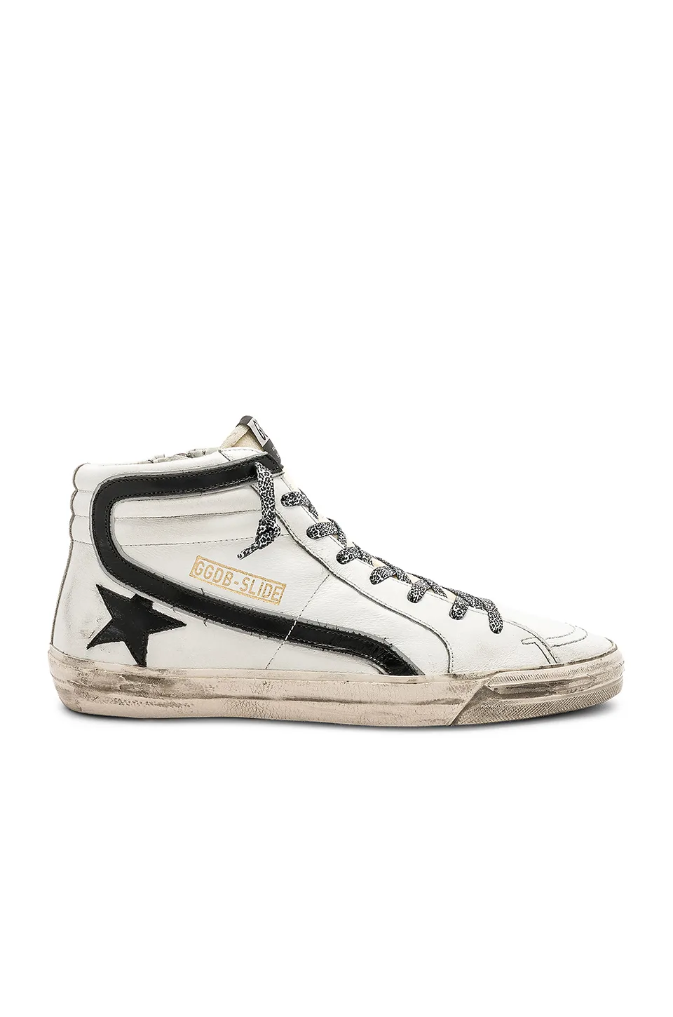 Golden Goose Golden Slide White Leather & Leopard Lace “White Gold” — photo 4 of 7