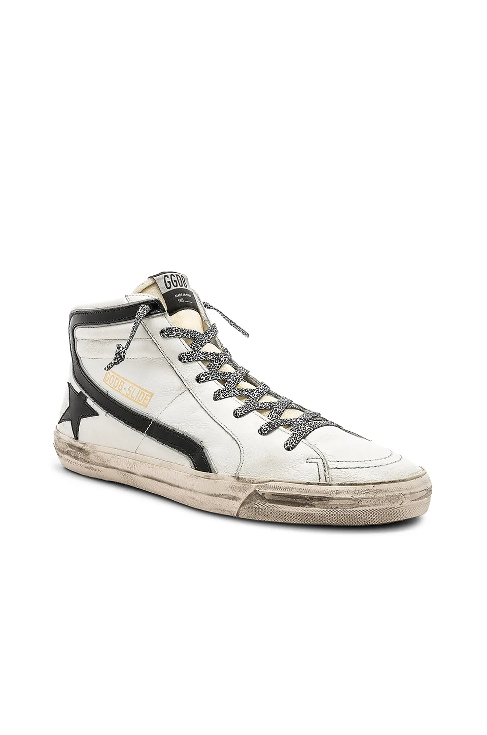 Golden Goose Golden Slide White Leather & Leopard Lace “White Gold” — photo 7 of 7
