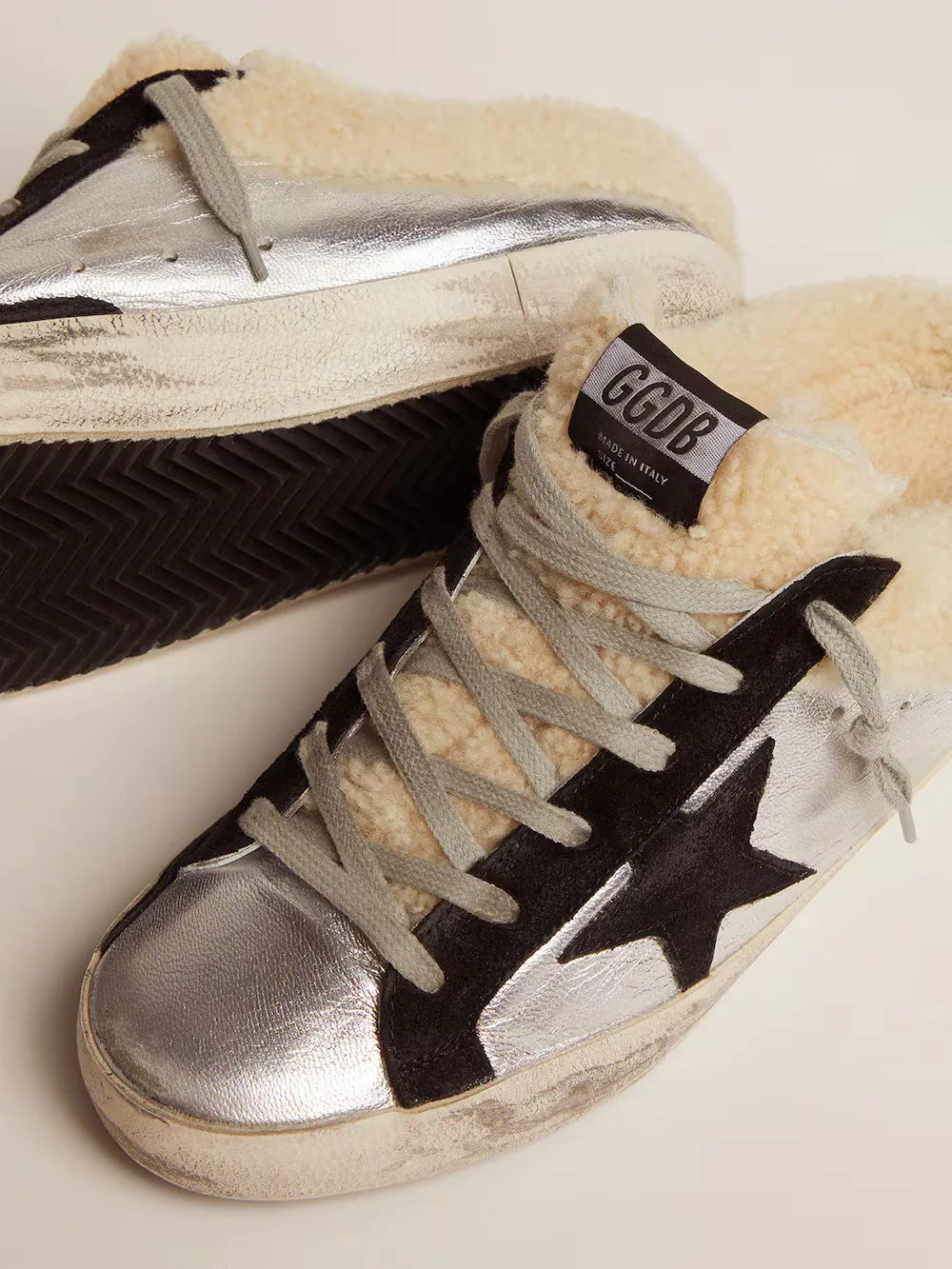 Golden Goose Super-star Sabot “Black Silver” — photo 2 of 4