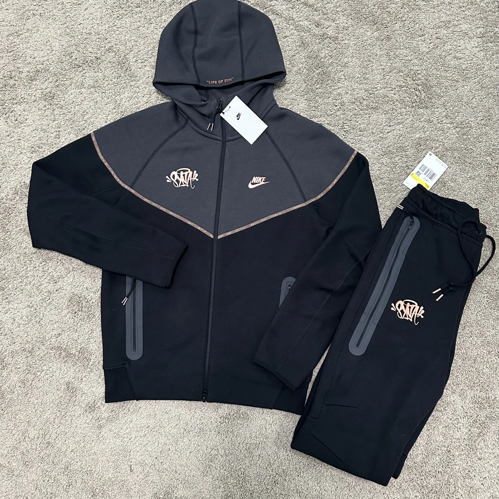 Nike Tech Fleece x Syna Set “Black” — photo 1 of 21