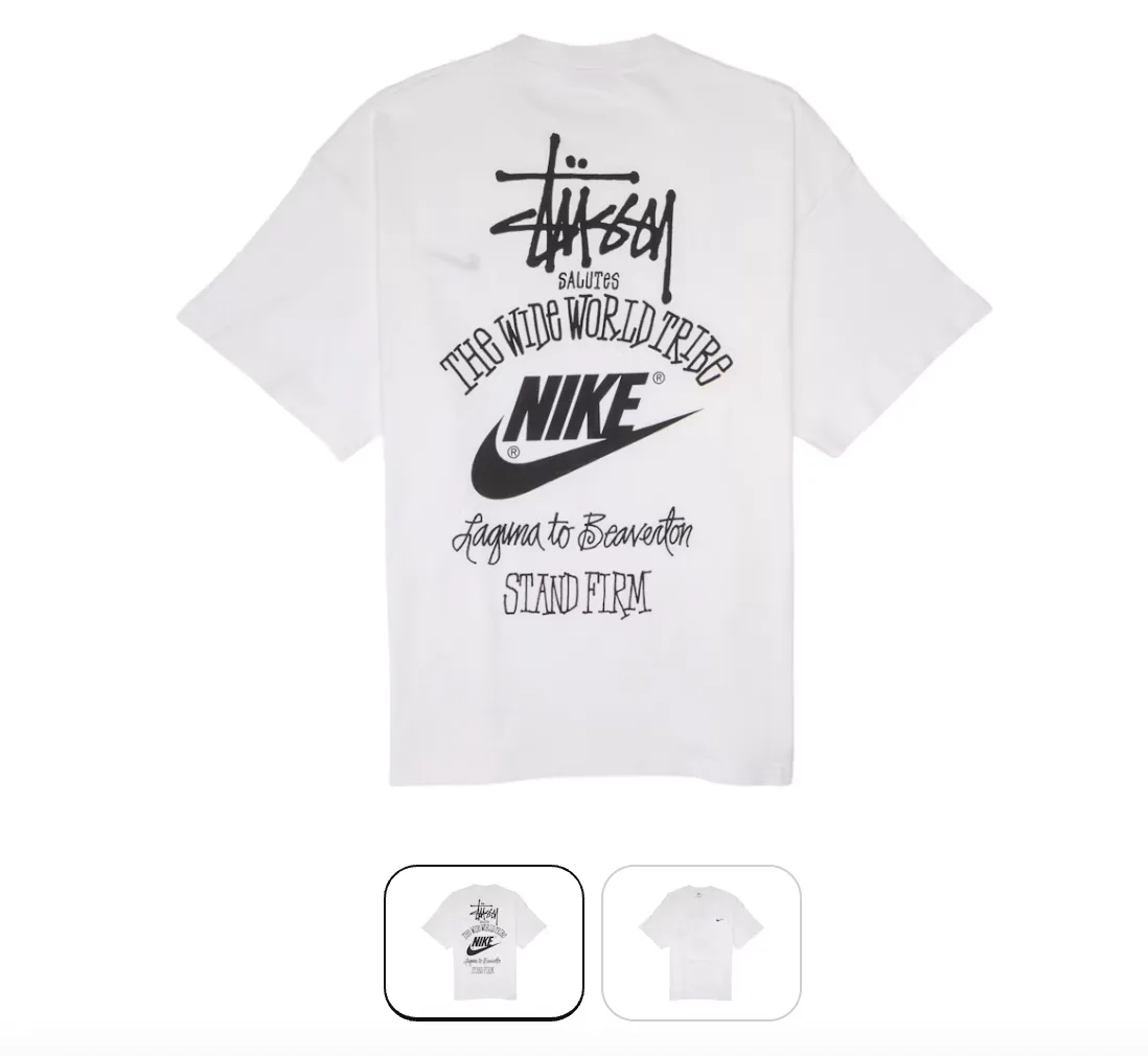 Nike x Stussy the Wide World Tribe T-shirt “White” — photo 1 of 10