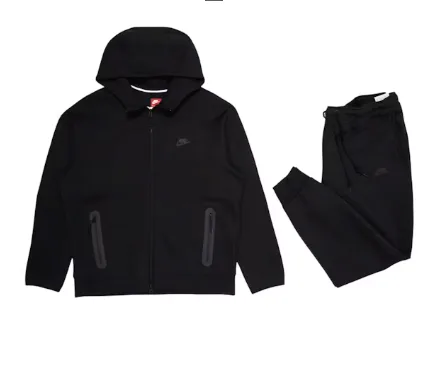 Nike Tech Fleece Full-zip Hoodie & Joggers Set “Black” — photo 1 of 15