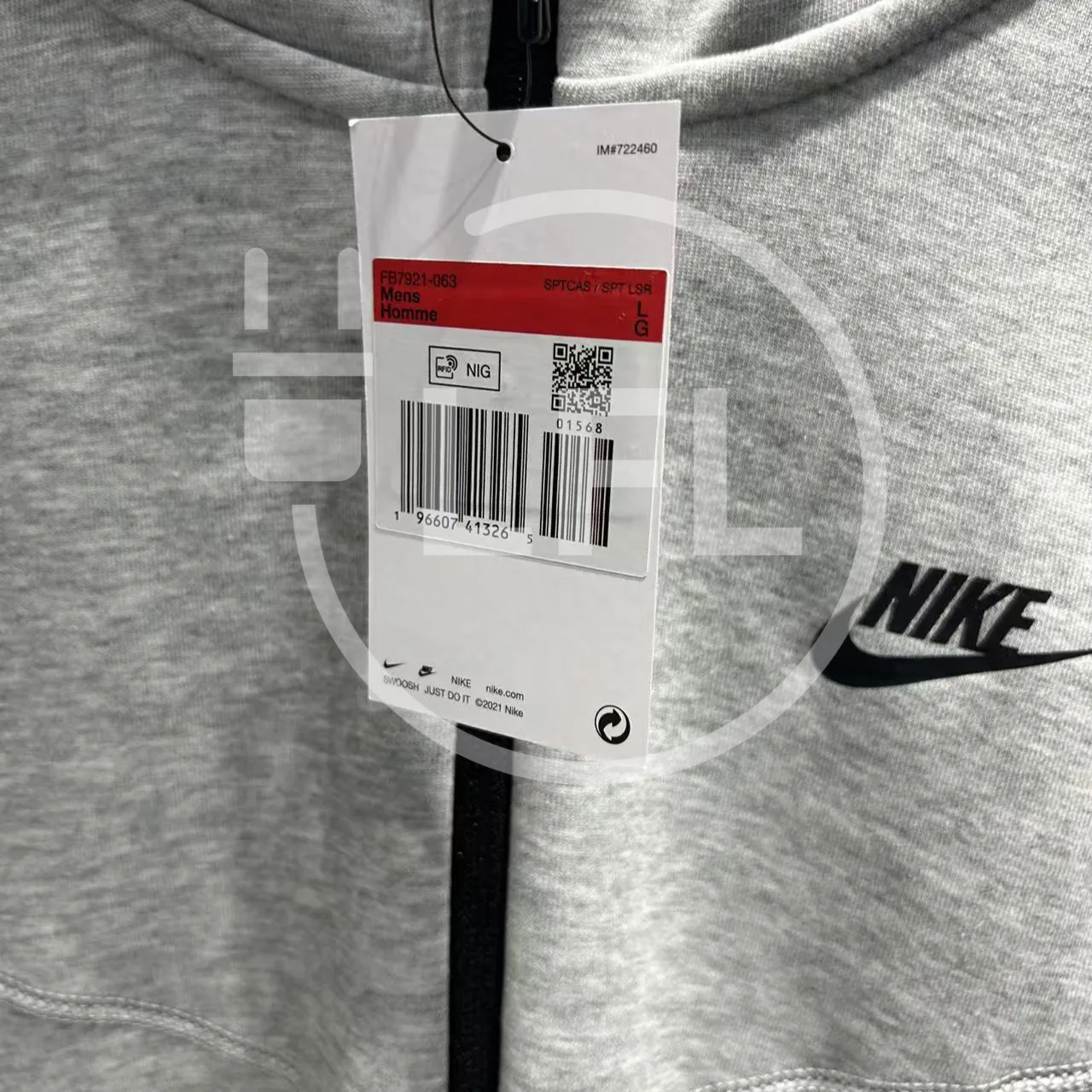 Nike Tech Fleece Full-zip Hoodie & Joggers Set “Heather Grey” — photo 6 of 10
