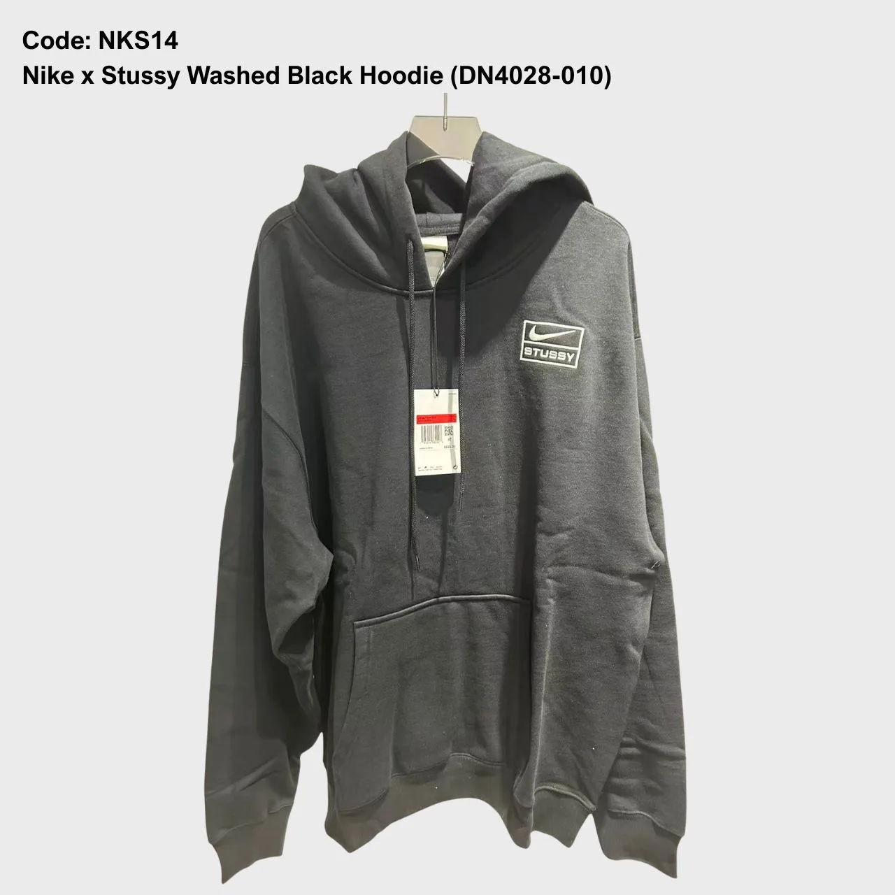 Nike x Stussy Washed Black Hoodie “Washed Black” — photo 2 of 7