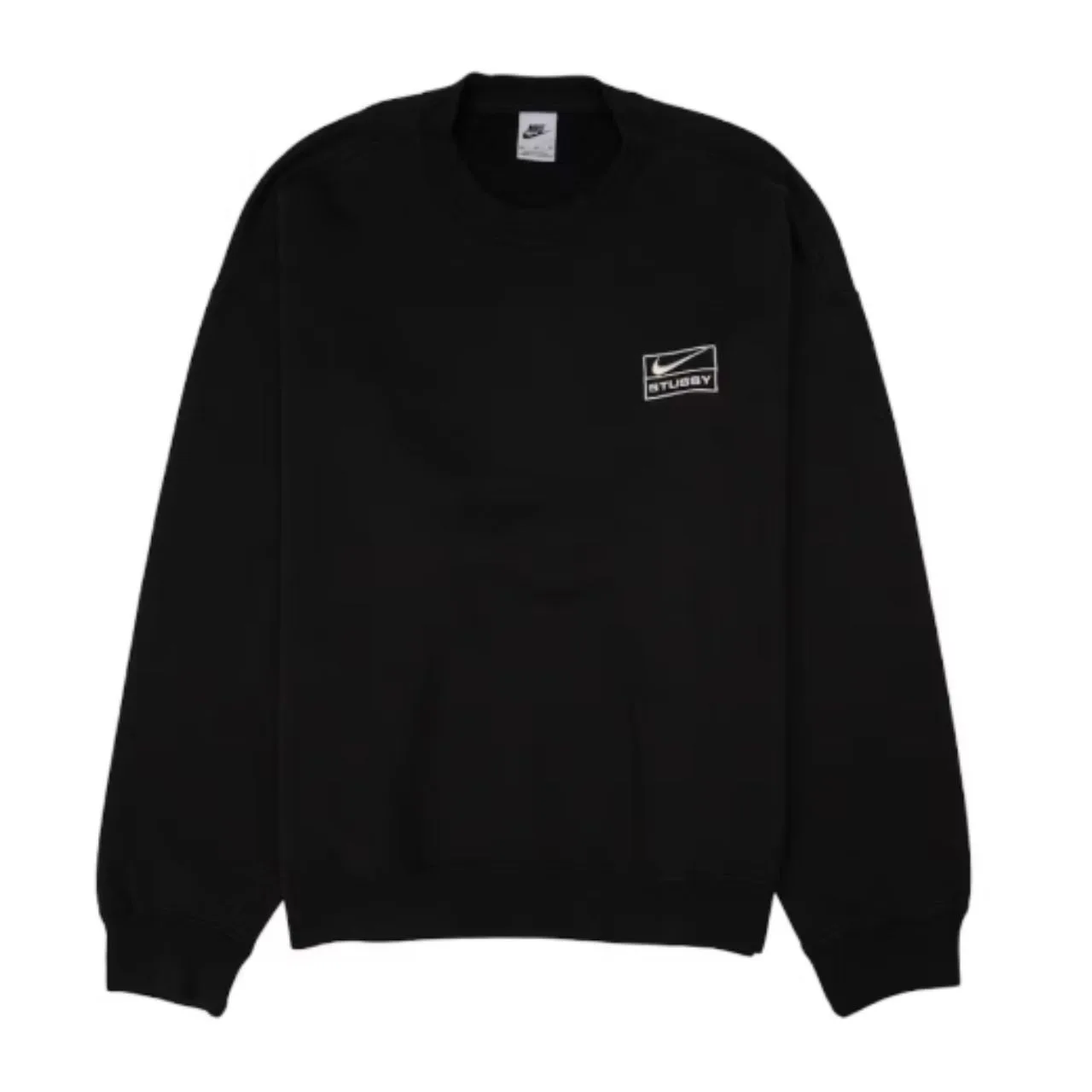 Nike x Stussy Wash Crew Fleece “Black” — photo 1 of 5