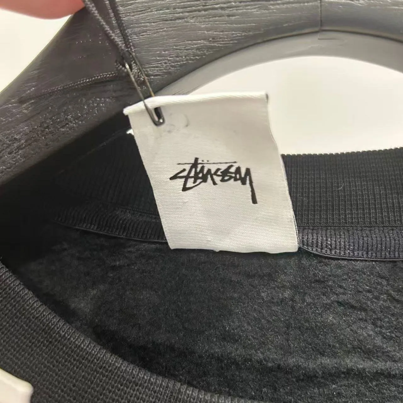 Nike x Stussy Wash Crew Fleece “Black” — photo 4 of 5