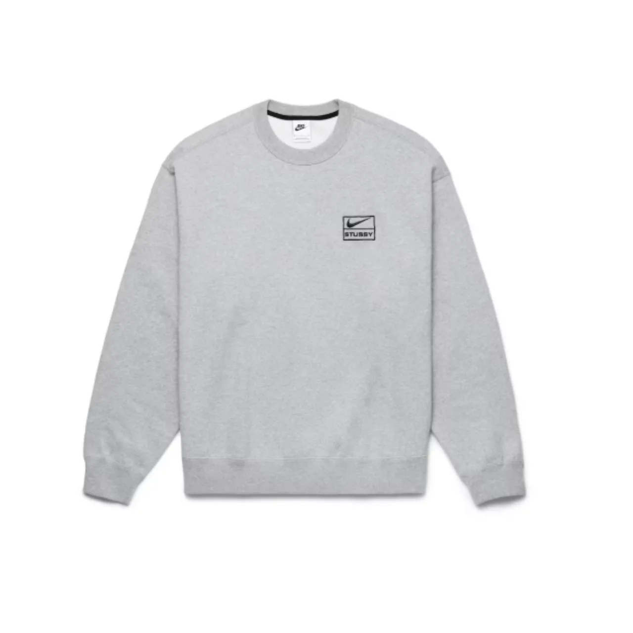 Nike x Stussy Wash Crew Fleece “Heather Grey” — photo 1 of 8