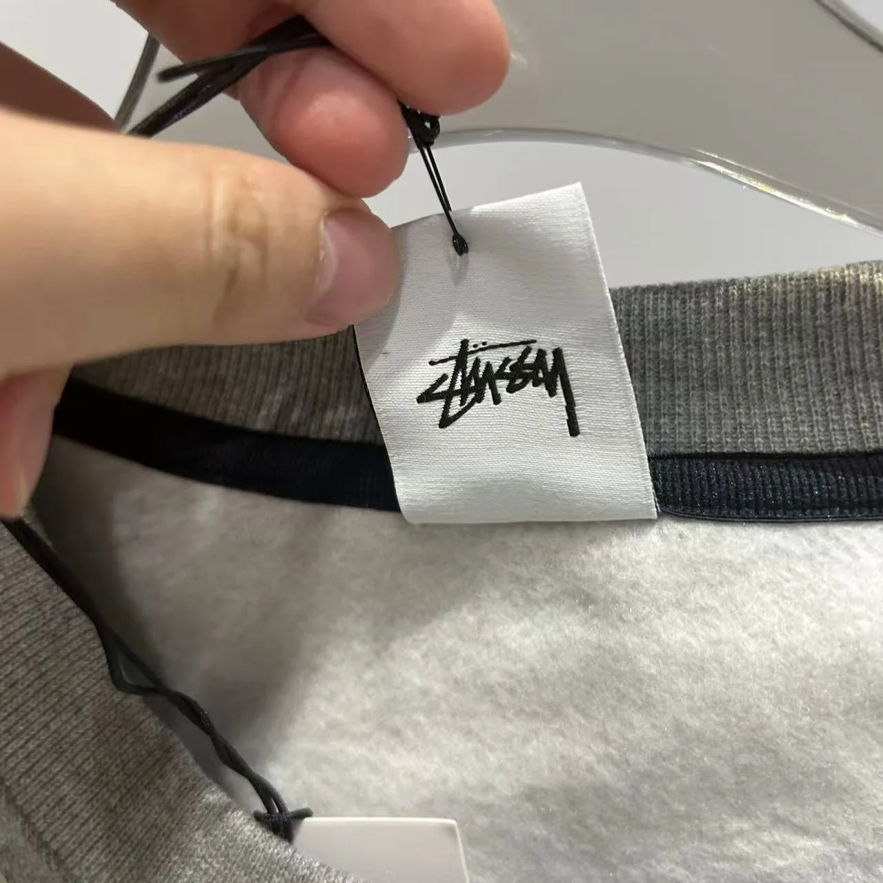 Nike x Stussy Wash Crew Fleece “Heather Grey” — photo 4 of 8