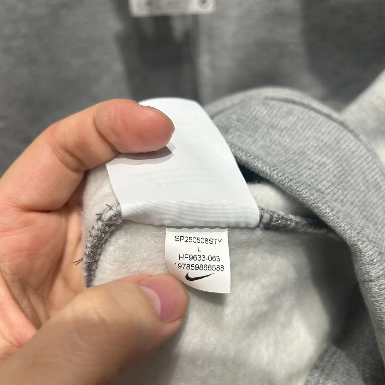 Supreme Nike Zip Up Hooded Sweatshirt “Heather Grey” — photo 7 of 9