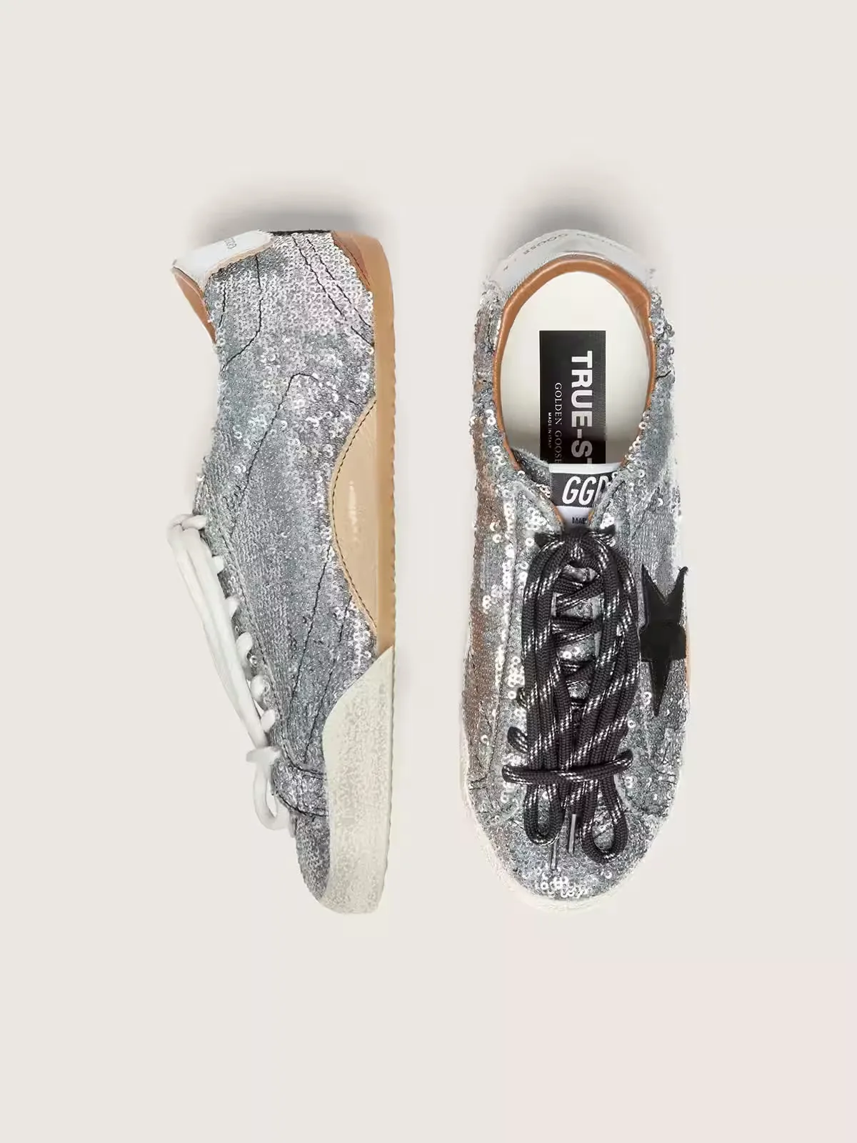 Golden Goose True-star “Black Silver” — photo 1 of 4