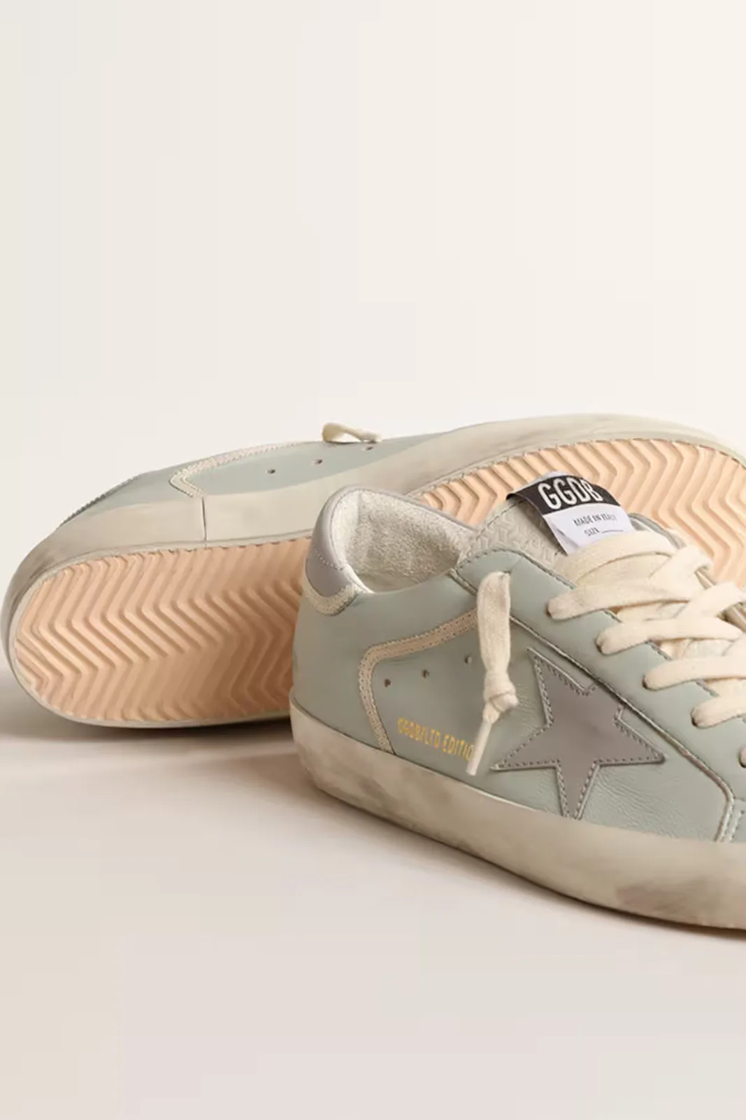 Golden Goose Baby-blue Nappa Super-star “Grey Blue” — photo 4 of 4