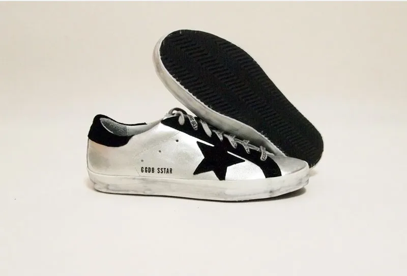 Golden Goose Godlen Goose Superstar-silver Black手工鞋 高级定制 情侣款 “Black Silver” — photo 1 of 9