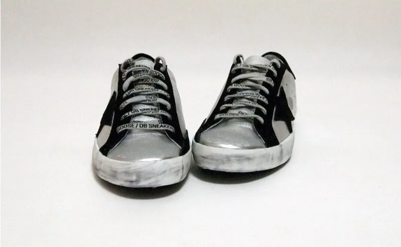 Golden Goose Godlen Goose Superstar-silver Black手工鞋 高级定制 情侣款 “Black Silver” — photo 4 of 9
