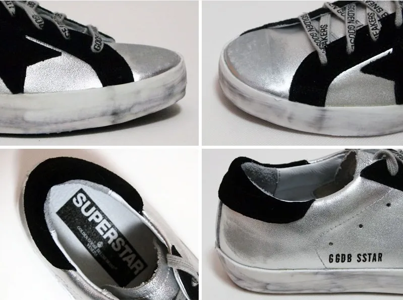 Golden Goose Godlen Goose Superstar-silver Black手工鞋 高级定制 情侣款 “Black Silver” — photo 5 of 9