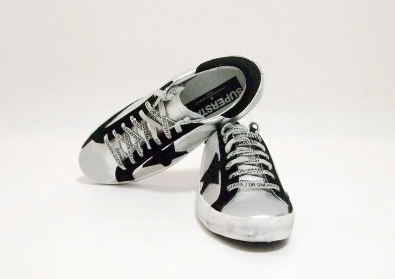 Golden Goose Godlen Goose Superstar-silver Black手工鞋 高级定制 情侣款 “Black Silver” — photo 8 of 9