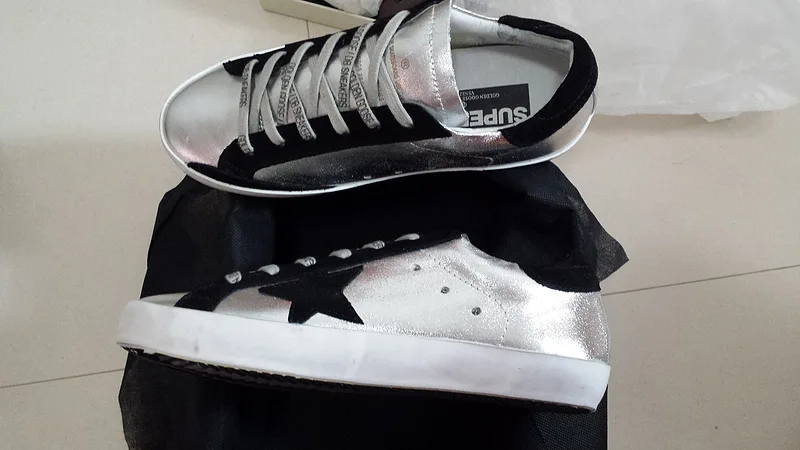Golden Goose Godlen Goose Superstar-silver Black手工鞋 高级定制 情侣款 “Black Silver” — photo 9 of 9