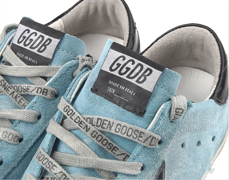 Golden Goose Golden Goose Superstar Ggdb 明星同款天蓝色反绒皮休闲运动低帮男女鞋 “Gold” — photo 10 of 12