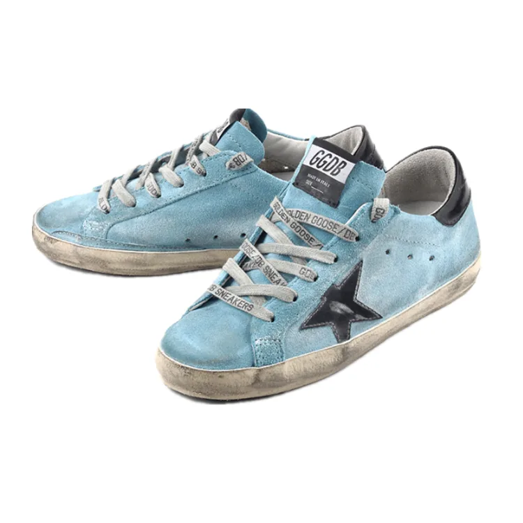 Golden Goose Golden Goose Superstar Ggdb 明星同款天蓝色反绒皮休闲运动低帮男女鞋 “Gold” — photo 12 of 12