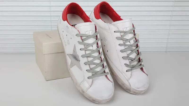 Golden Goose Golden Goose White Red 韩国热卖爆款 明星最爱穿 纯手工 高级定制 情侣款 “White Gold” — photo 10 of 12