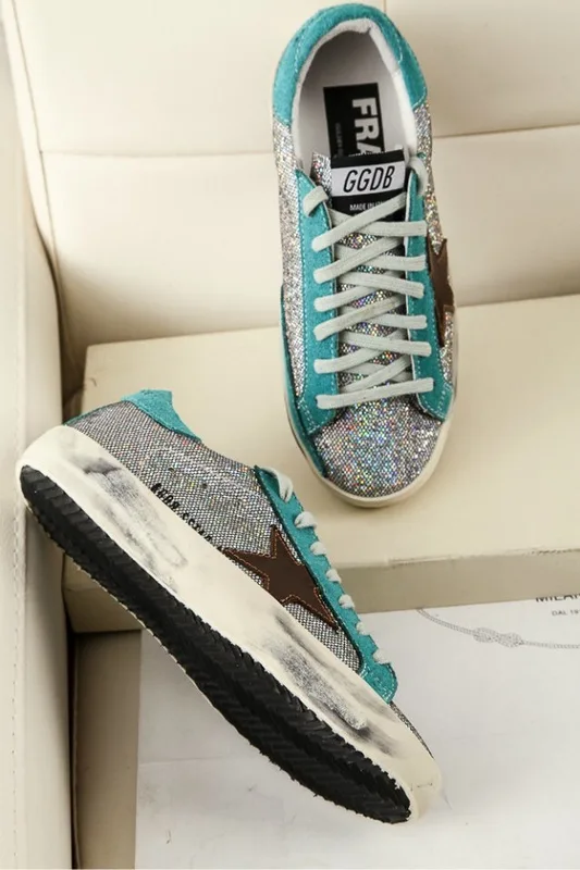 Golden Goose Godlen Goose Superstar-blue Bling Bling手工鞋 高级定制 “Blue” — photo 7 of 10