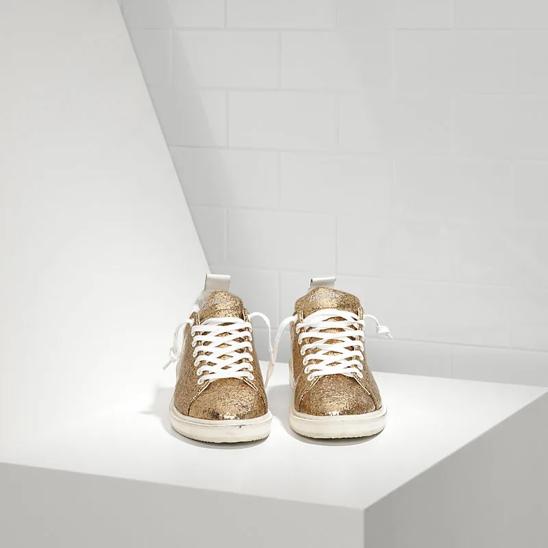 Golden Goose Starter Sneakers Leather Glitter Coated Gold GLI “White Gold” — photo 3 of 4