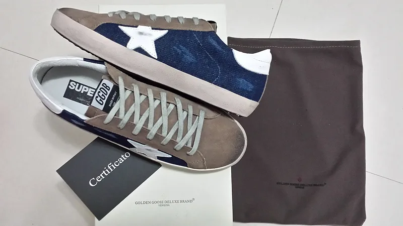 Golden Goose Golden Goose Superstar - Brown Navy Jeans 韩国热卖爆款 “Gold Navy” — photo 7 of 7