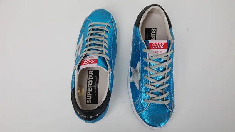 Golden Goose Golden Goose Blue Glitter 韩国热卖 纯手工高级定制 情侣款休闲鞋 34 “Gold Blue” — photo 8 of 17