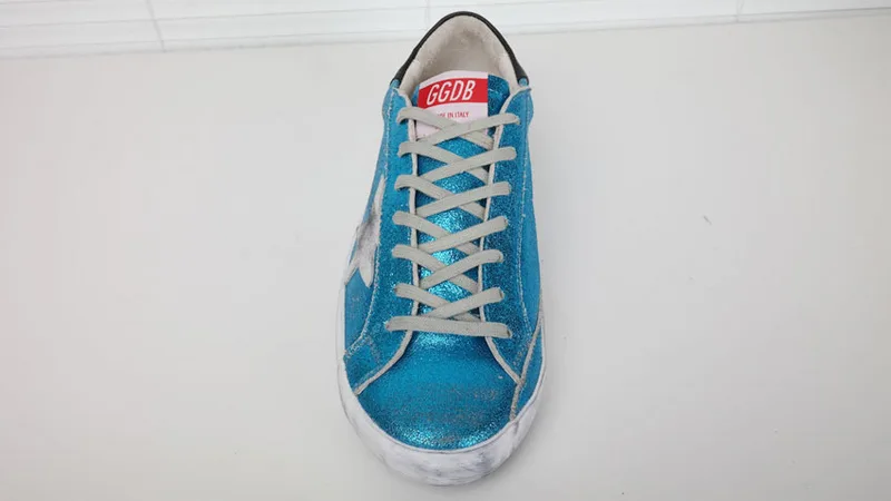 Golden Goose Golden Goose Blue Glitter 韩国热卖 纯手工高级定制 情侣款休闲鞋 34 “Gold Blue” — photo 16 of 17
