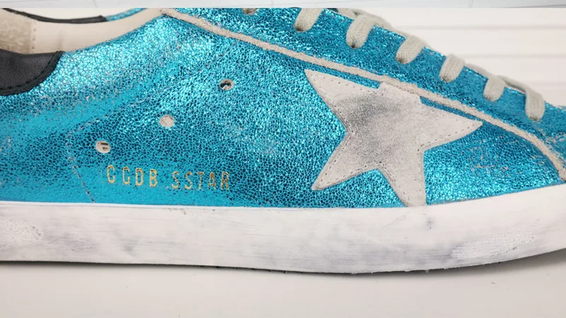 Golden Goose Golden Goose Blue Glitter 韩国热卖 纯手工高级定制 情侣款休闲鞋 34 “Gold Blue” — photo 17 of 17