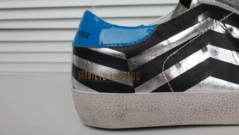 Golden Goose Golden Goose Silver Flag 韩国热卖 纯手工高级定制 情侣款休闲鞋 34- “Silver Gold” — photo 5 of 11