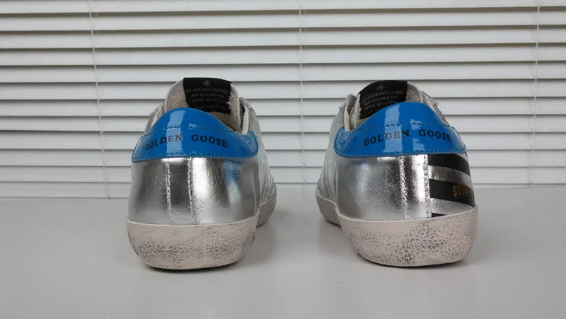 Golden Goose Golden Goose Silver Flag 韩国热卖 纯手工高级定制 情侣款休闲鞋 34- “Silver Gold” — photo 9 of 11