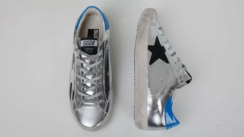 Golden Goose Golden Goose Silver Flag 韩国热卖 纯手工高级定制 情侣款休闲鞋 34- “Silver Gold” — photo 11 of 11