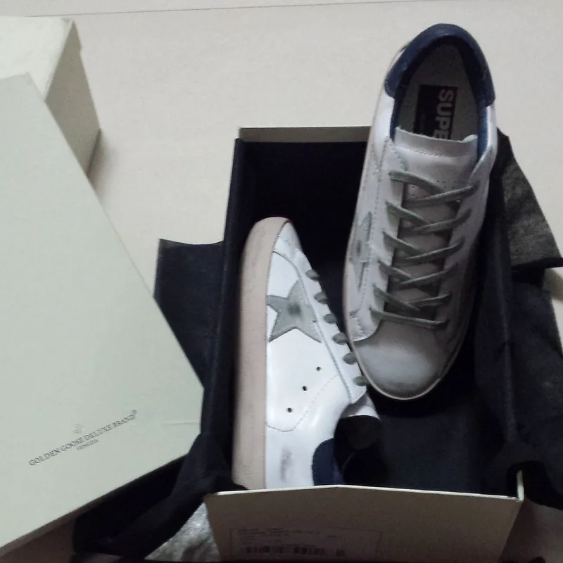 Golden Goose Godlen Goose Superstar - White Navy 手工鞋 高级定制 情侣款 “White Navy” — photo 13 of 14