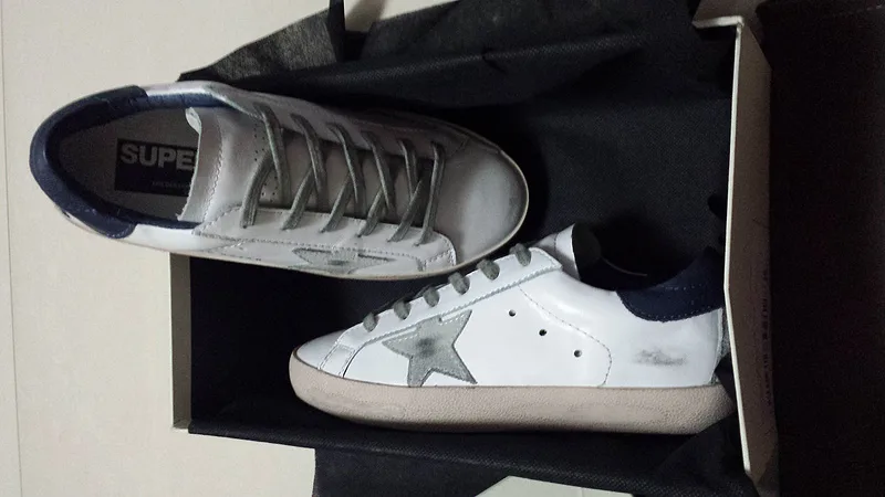 Golden Goose Godlen Goose Superstar - White Navy 手工鞋 高级定制 情侣款 “White Navy” — photo 14 of 14
